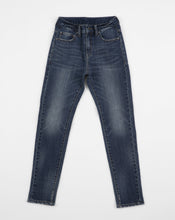 画像をギャラリービューアに読み込む, オーガニック スリムテーパードジーンズ 股下73cm・65cm【 ネイビーブルー 淡色 】