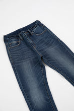 画像をギャラリービューアに読み込む, オーガニック スリムテーパードジーンズ 股下73cm・65cm【 ネイビーブルー 淡色 】