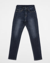 画像をギャラリービューアに読み込む, オーガニック スリムテーパードジーンズ 股下73cm・65cm【 ネイビー 濃色 】